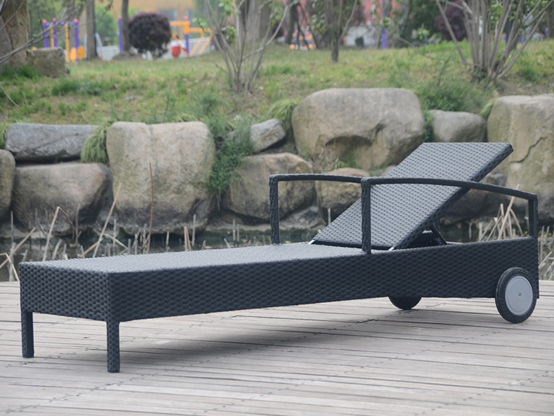 Udendørs rotting lounge, aluminium rotting daybed med hjul YQ-RB-439