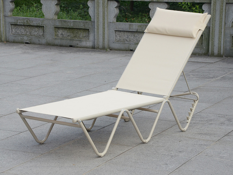 stålramme lounge, udendørs dagseng, slappe af lounge stol YQ-TB-414A
