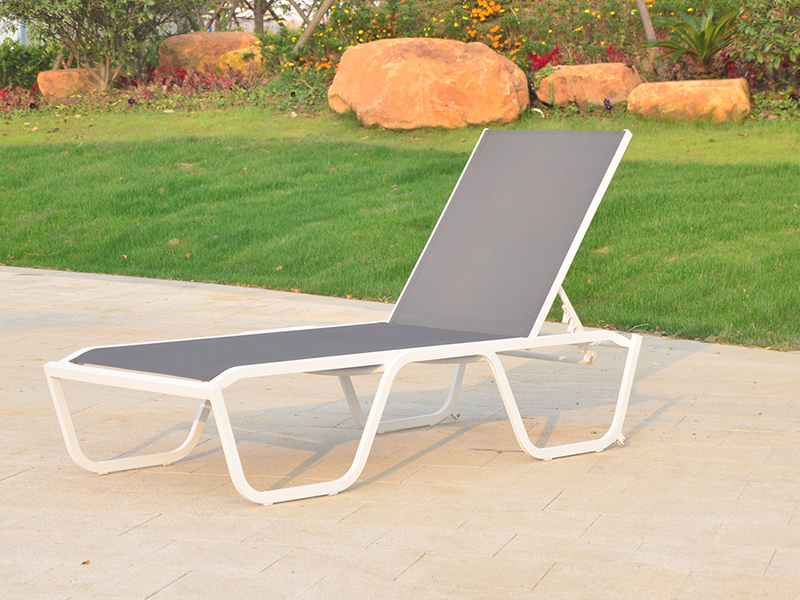 Udendørs solseng, aluminiumsramme lounge, daybed YQ-TB-433