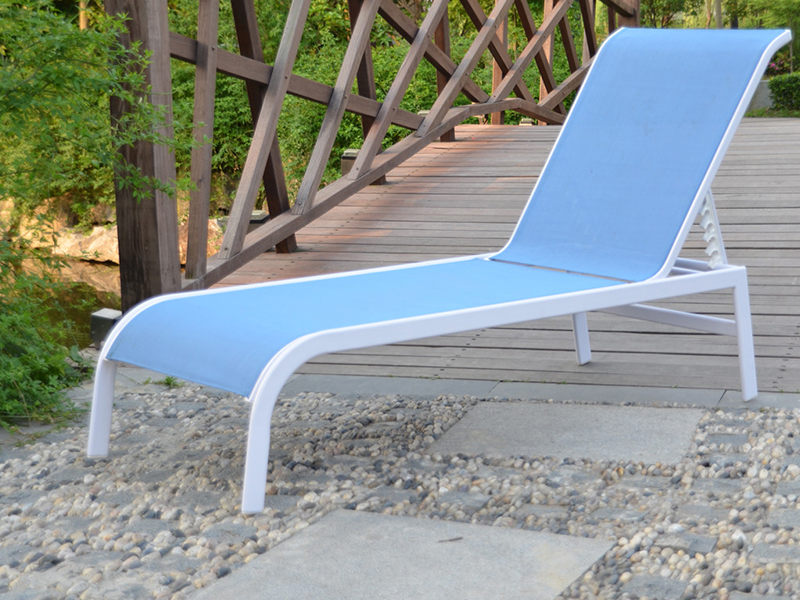 Aluminium udendørs lounge, daybed, udendørs afslapning loungestol YQ-TB-435