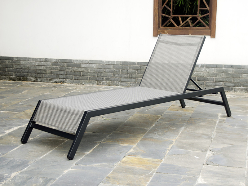 Lejlighedshotel udendørs aluminium chaise lounge solbed, daybed yq-tb-455