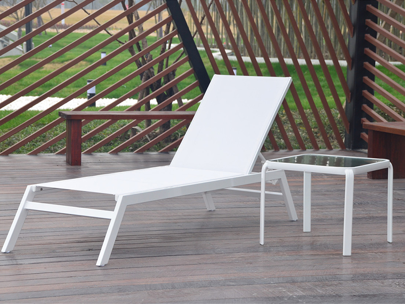 Stabelbar aluminiumsramme lounge, udendørs møbler, udendørs afslapning lounge YQ-TB-506